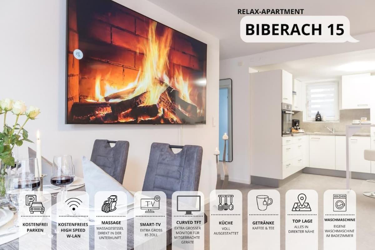 Relaxapartment 15 Massagesessel Smarttv Kueche Biberach an der Riss Luaran gambar